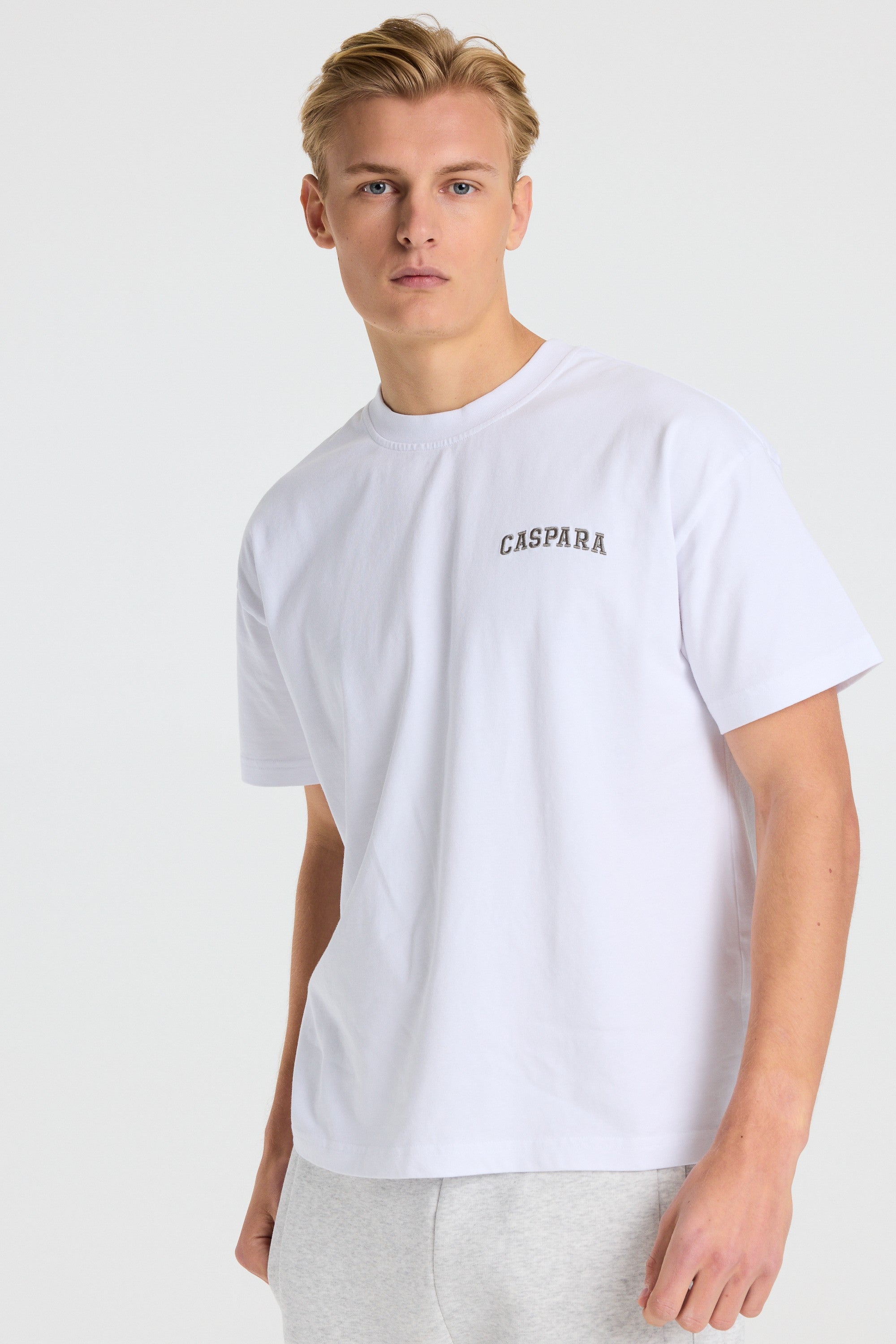 M. All-Star Embroidered Tee - White/Olive Green